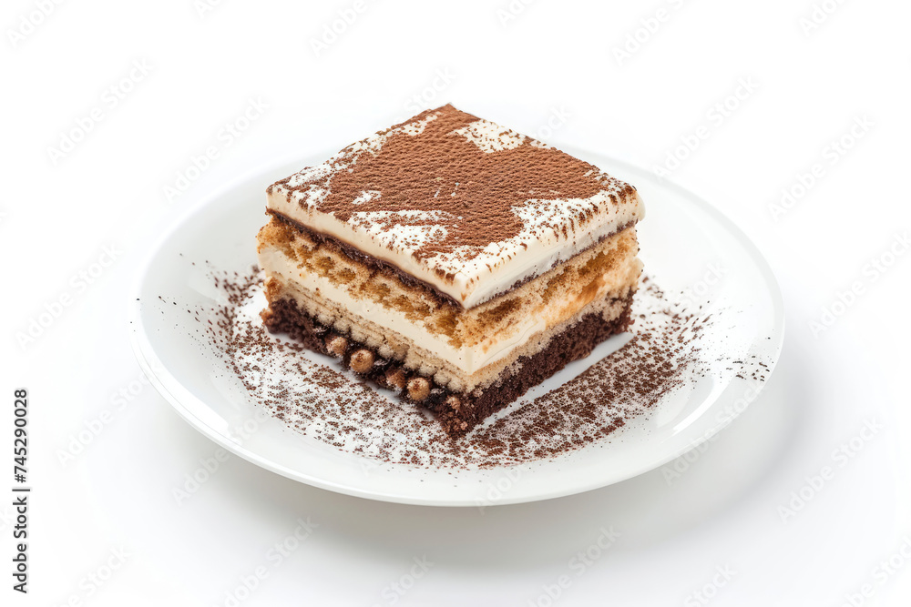 A Piece of Cake on a White Plate A Piece of Cake on a White Plate