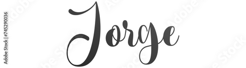 Jorge - black color - name written - ideal for websites,, presentations, greetings, banners, cards,, t-shirt, sweatshirt, prints, cricut, silhouette, sublimation	

