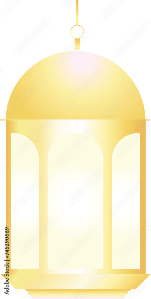 Vector Gold Arabic Lantern ornament Decorative Ramadan Kareem Illustration Eid Mubarak Icons