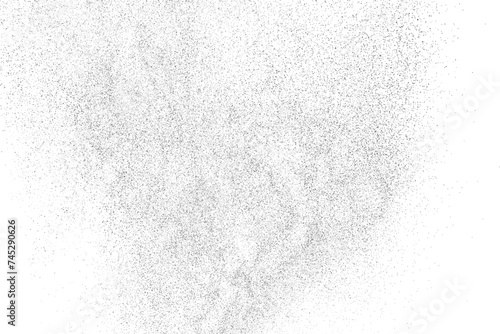 Black texture on white. Worn effect backdrop. Old paper overlay. Grunge background. Abstract pattern. Vector illustration, eps 10 