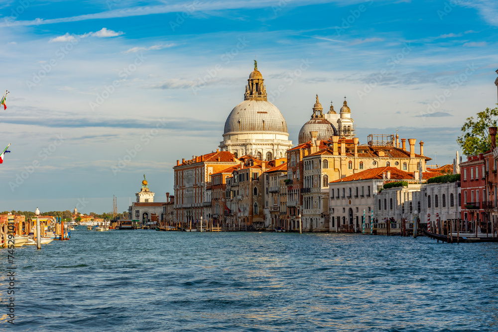 Santa Maria della Salute basilica and Grand canal, Venice, Italy