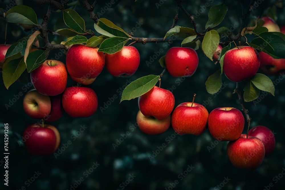 Fototapeta premium apples on tree