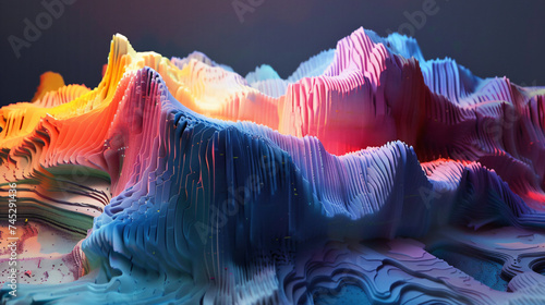 3D layers amazing colours wallpaper