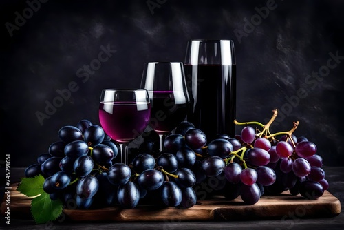 wine and grapes
