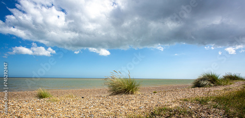 Looking out to sea at Dunwich Suffolk