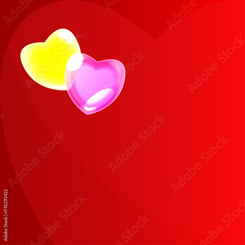 Symbols of love for women's holiday, Valentine's Day.