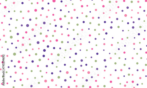 Colorful Polka Dots Background, Seamless colorful polka dot pastel color pattern, Geometry pattern for fabric. Textile background, dot background, Polka background