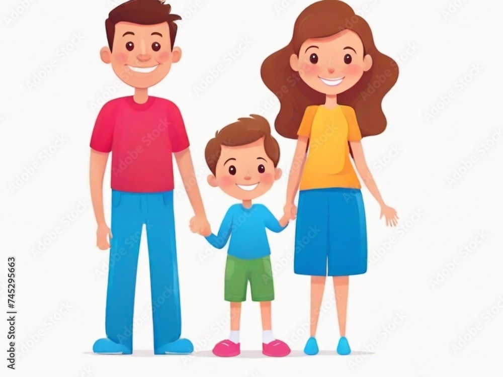 A family with a kid A family with a kid
