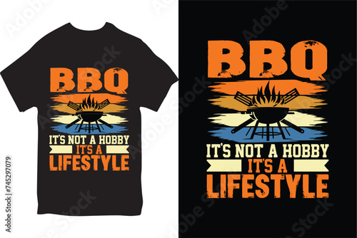 BBQ T-shirt Design. Funny BBQ T-shirt Design And BBQ Lovers & Grilling T-shirt Design.