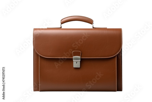 Classic Briefcase Isolated on Transparent Background