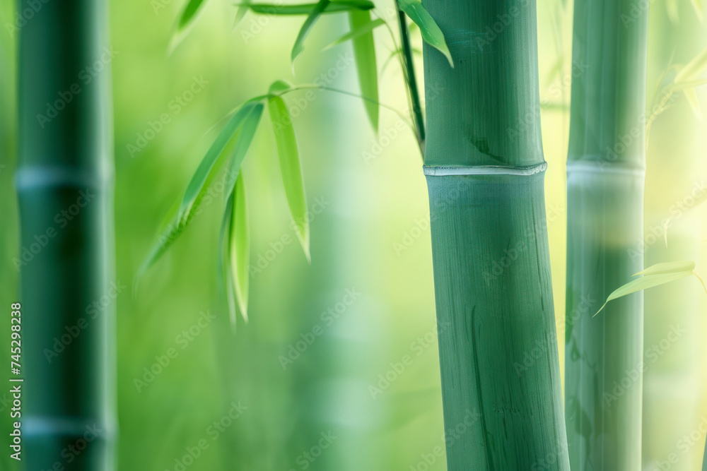 Fototapeta premium Green bamboo, background abstract.