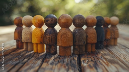 group of wooden figurines