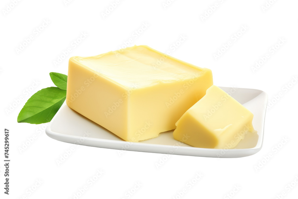 Contemporary Butter Cutout on Transparent Background