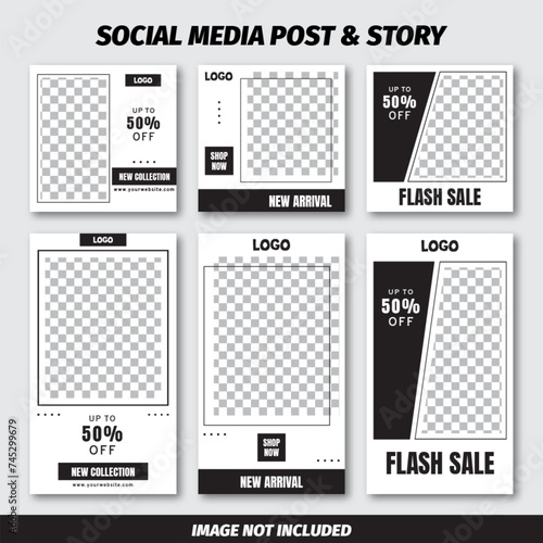 Elegance Unleashed: 3 Sets of Fashion Store Social Media Templates for Stylish Promotions