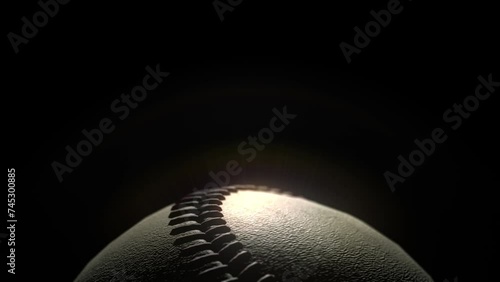 Baseball Bottom Graphic in epic lighting on Black photo