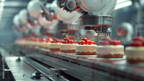 Wallpaper Mural Automated Robotic cake products in Line industrial Torontodigital.ca