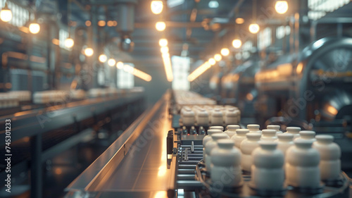 Wallpaper Mural Automated Robotic milk products in Line industrial Torontodigital.ca