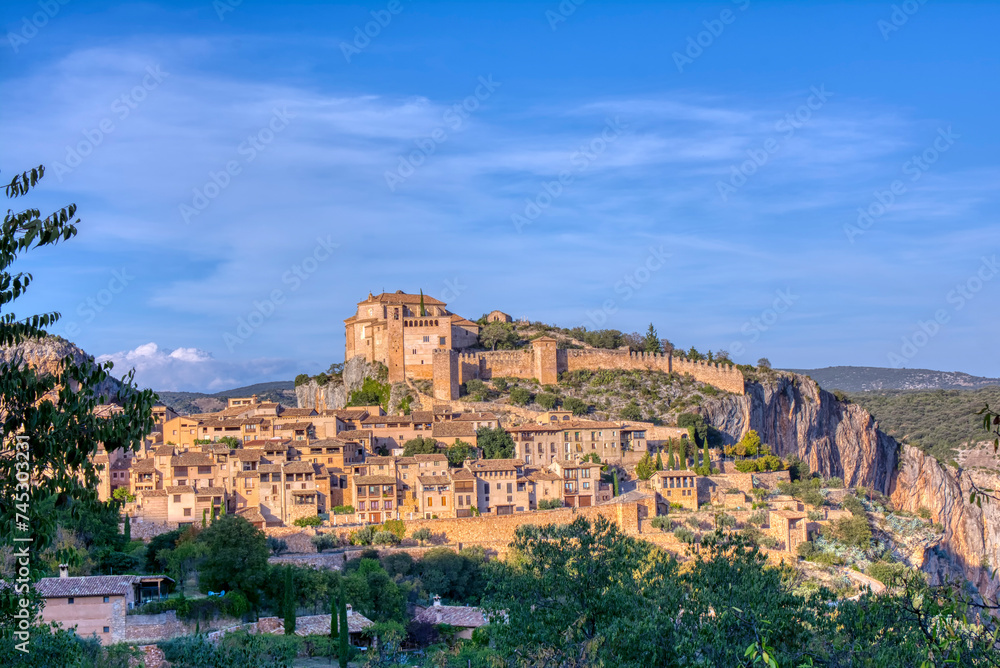 Obraz premium View from Alquezar one of the most beautiful towns of the country at Huesca province, Aragon, Spain.