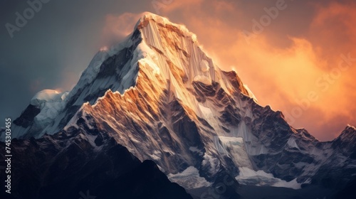 Beautiful sunrise on a remote mountain peak © stocksbyrs
