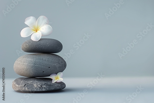 STACKED SPA STONES. CONCEPT OF BALANCE, EQUILIBRIUM.