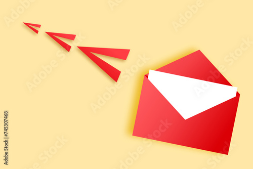 The envelope is being sent.
