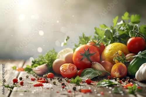 Wholesome ingredients arranged in a beautiful food composition.