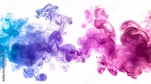 the smoke is colorful