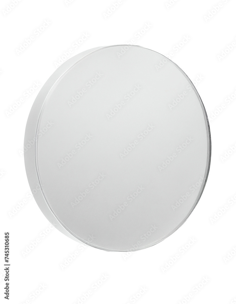 Pristine acrylic sphere poised on a white backdrop Pristine acrylic sphere poised on a white backdrop