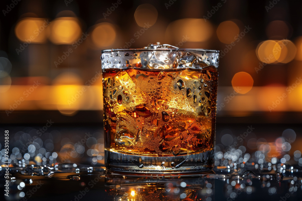 Single mixed drink in focus Single mixed drink in focus