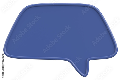 Speech Bubble. Text Box. 3D Illustration.