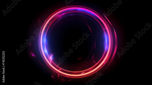 Abstract neon circle