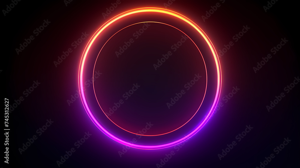 Abstract neon circle Abstract neon circle