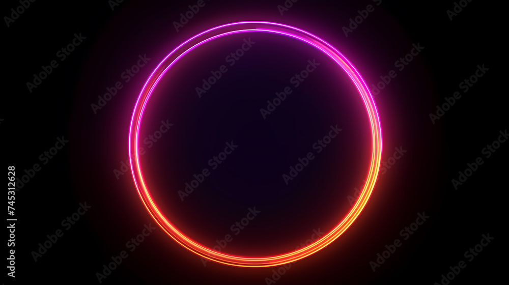 Abstract neon circle Abstract neon circle