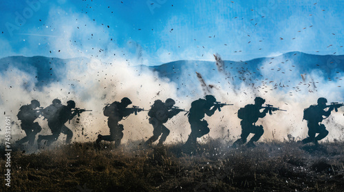 The Navy Seal brigade continued shooting and fighting on the battlefield