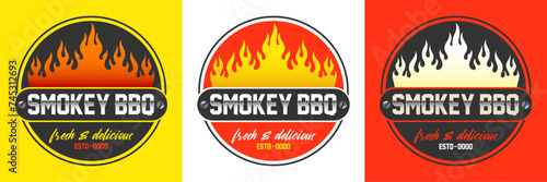 BBQ logo Design Template for Personal Business and Branding.
