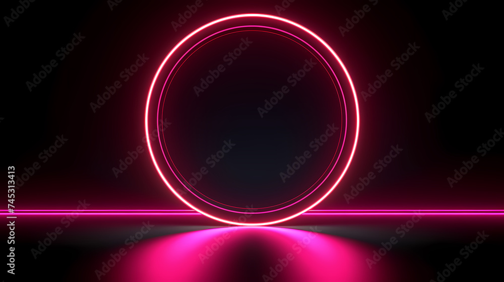 Abstract neon circle Abstract neon circle