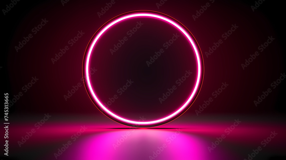 Abstract neon circle Abstract neon circle
