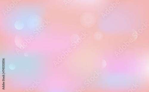 Spring pink blur background with light elements. Holiday abstract banner template. Card with decoration. Vector simple illustration