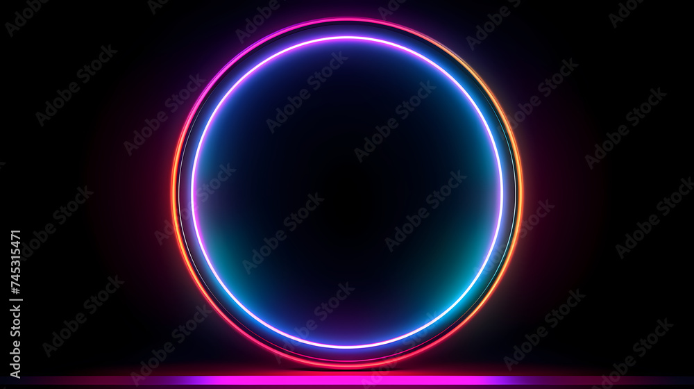 Technology bright circles on background