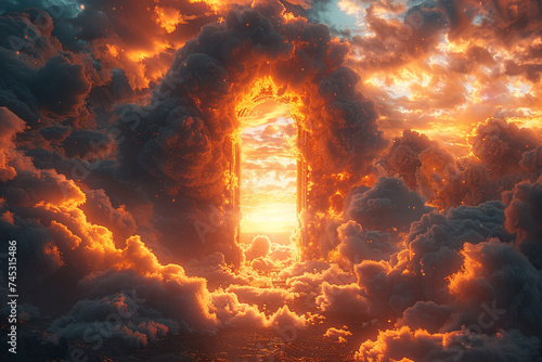 Gateway to achievements, a celestial portal frames the journey to a universe of possibilities