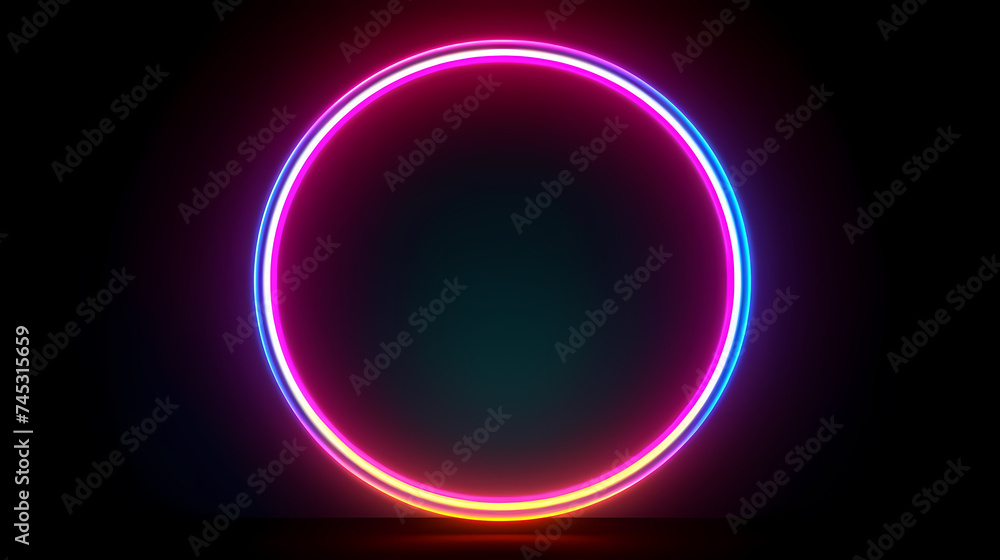 Obraz premium Technology bright circles on background