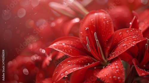 exquisite closeup of vibrant red flowers in full bloom