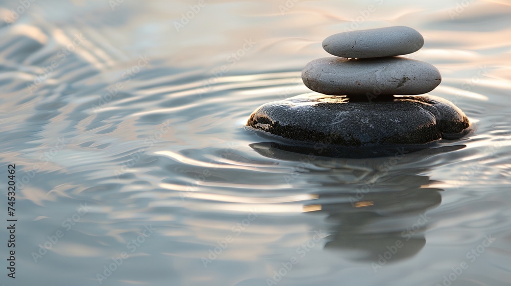 a stack of rocks sitting on top of a body of water a stack of rocks sitting on top of a body of water