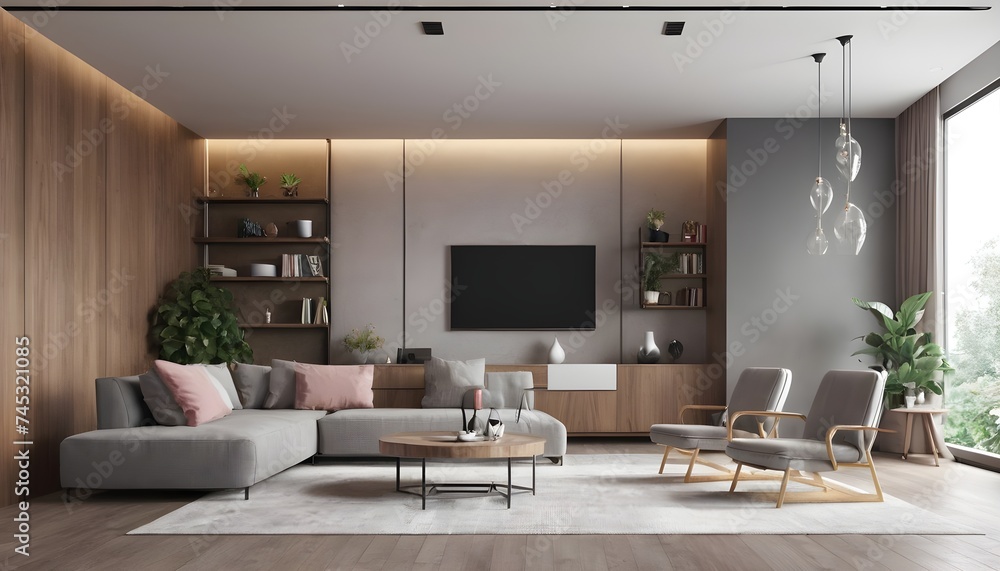 interior design for living area or reception in modern concept design/ 3d illustration,3d rendering interior design for living area or reception in modern concept design/ 3d illustration,3d rendering
