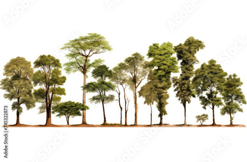 Group of Trees Standing in Dirt