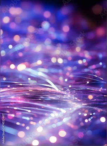 Close-up abstract of fiber optic lights for use as a background © Guddah