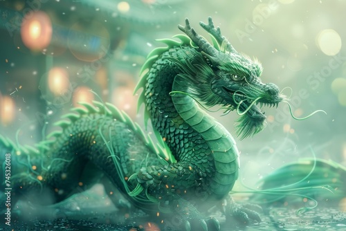 "Lucky Dragon's Greeting: May Your New Year Shine in Emerald" © Dimitar