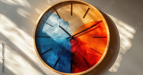 wall clock face in the style of soft light