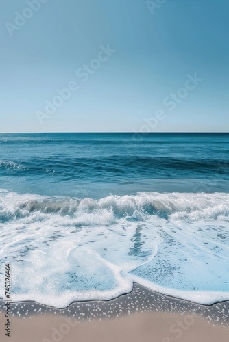 sky blue the beach canvas print