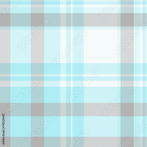 Perfection vector textile tartan, club pattern check texture. Worldwide background plaid fabric seamless in light and cyan colors.